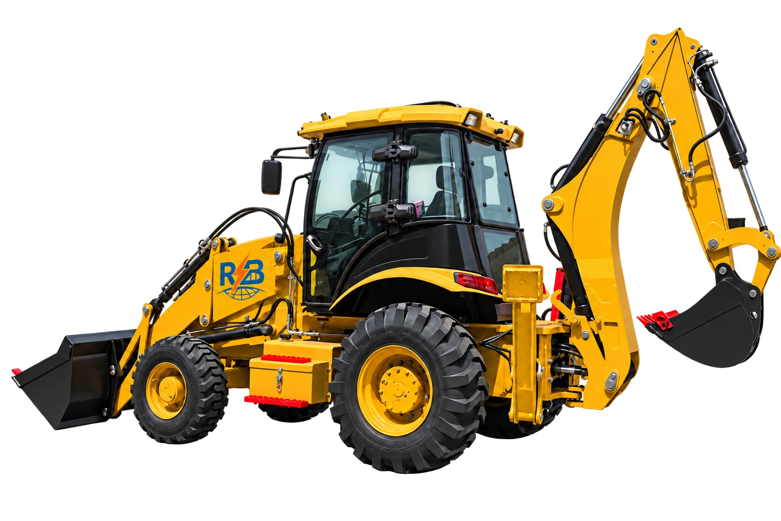 View of a Ray Bridge backhoe loader